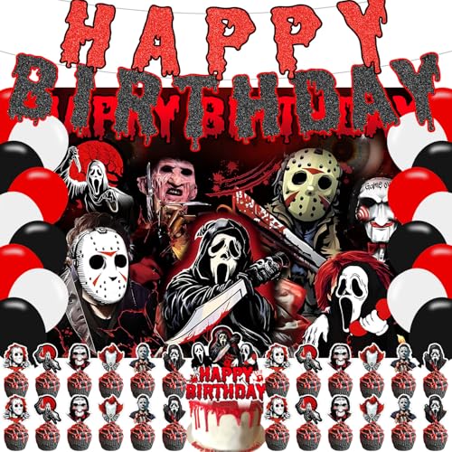 Horror Movie Birthday Decorations Classic Movie Character Birthday Party Decorations Horror Movie Halloween Decor Horror Movie Party Supplies