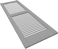 Vista 70 de Builders Edge 12 pulgadas de ancho x 48 pulgadas de alto, montante central superior de catedral estándar, persianas con listones abiertos, incluye