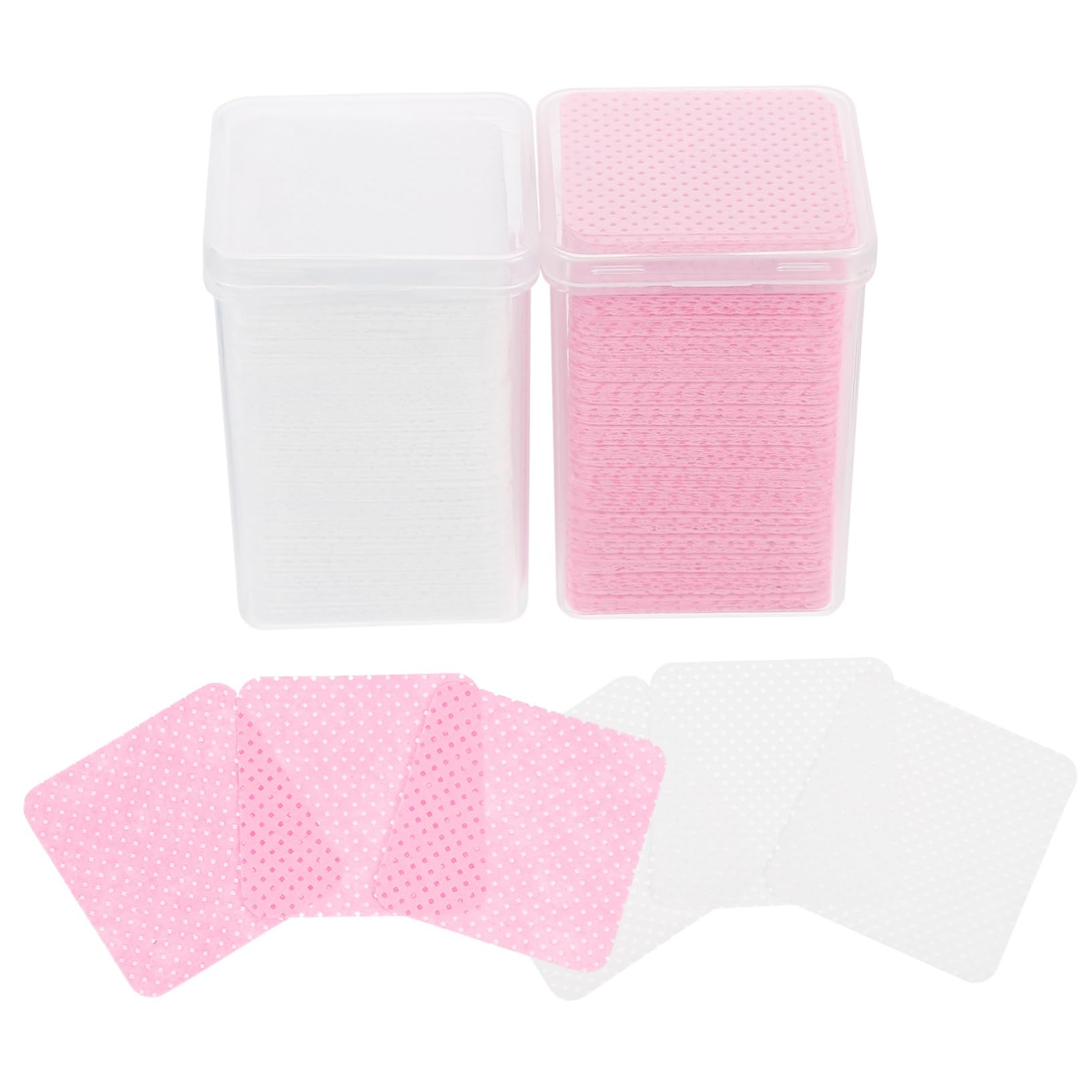 FOMIYES 400pcs Eyelash Extension Wipes Residue Remover Pads Soft Absorbent Lash Cleansing Supplies