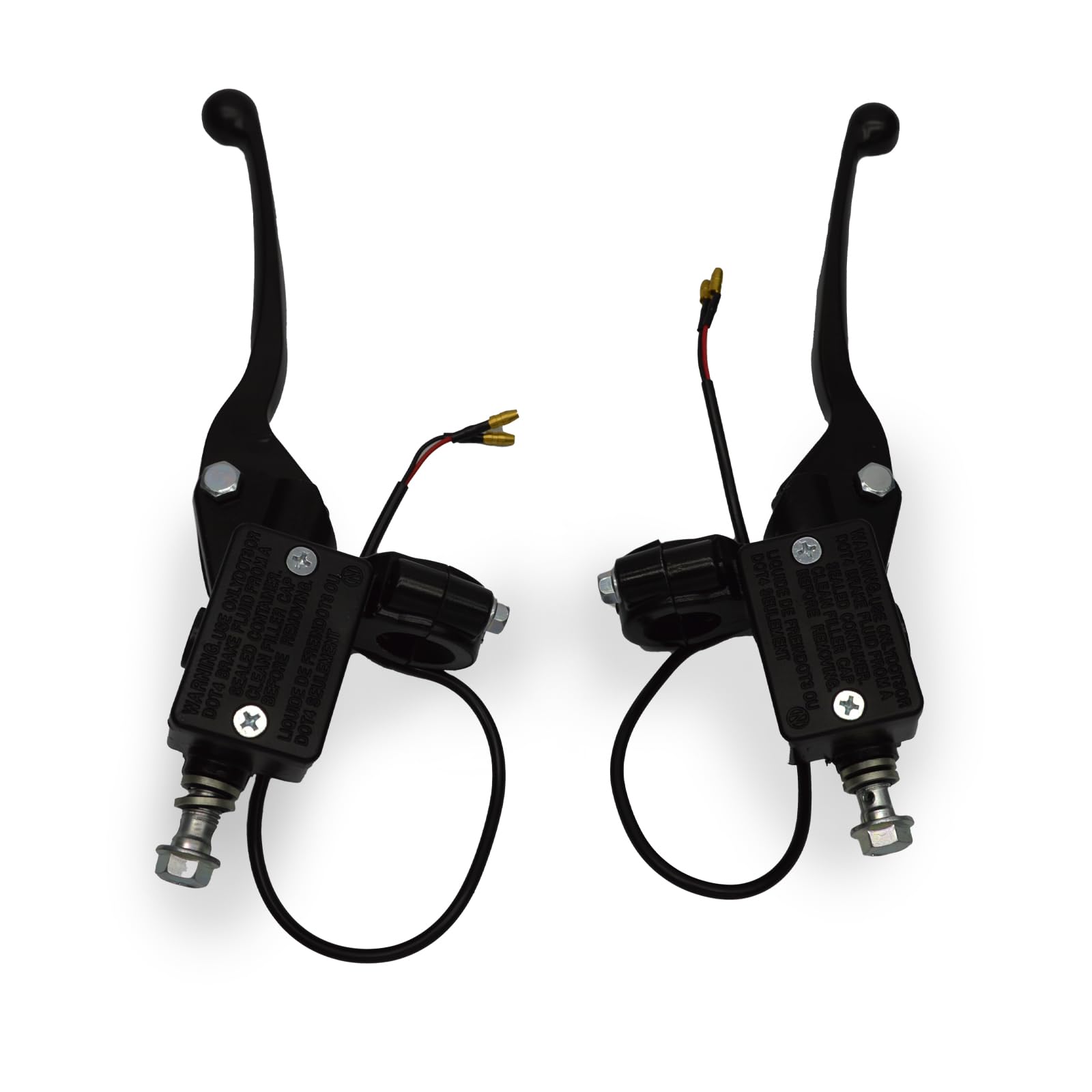 Pompe À Levier Hydraulique avec Maître-Cylindre de Frein de Moto,1 Paire de Levier de Maître-cylindre D'embrayage de Frein 22 Mm Noir pour Gy6 50cc 110cc 125cc 150cc 250cc Scooter