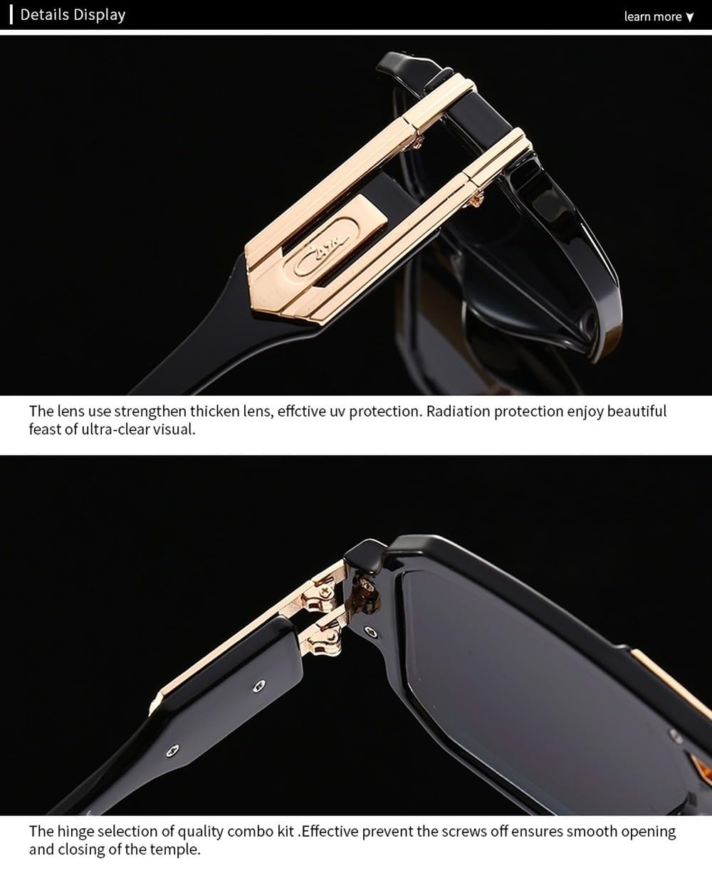 Męskie modne okulary przeciwsłoneczne Stylowe kwadratowe okulary przeciwsłoneczne Glamour UV400