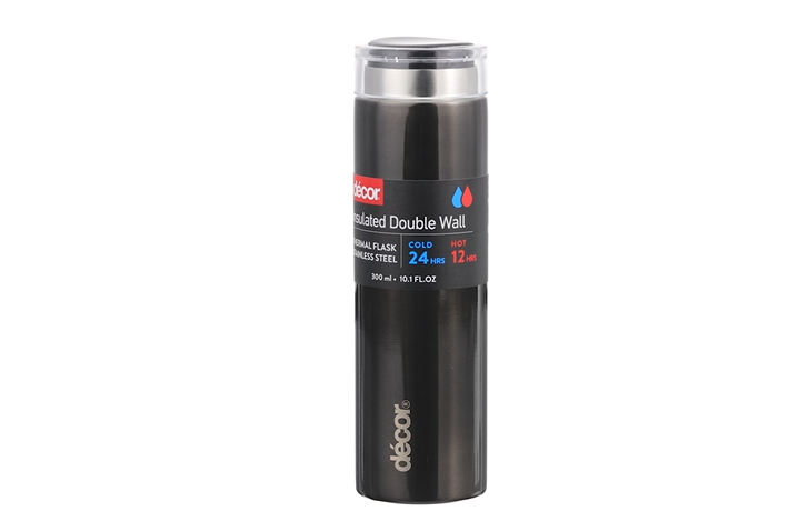 Qiilu Tasse à vide 500 ml isolé sous vide tasse en acier inoxydable bouteille thermique Portable