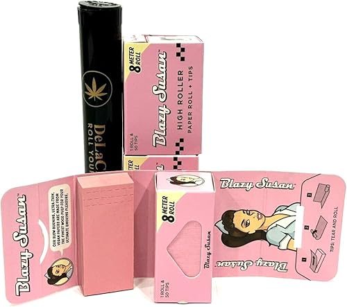 Kit de rodillos altos | Pink Blazy Susan 26.2 ft Roll and DeLaCruzV Tube.