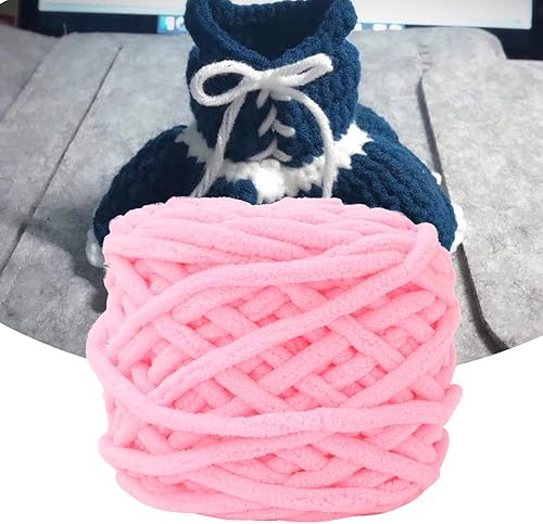 Miniatura 6 de Hilo grueso para tiras de hielo para tejer con aguja, línea de pantuflas, hilo blanco leche, hilo grueso de 88.8 pies, hilo grueso, lana arcoíris