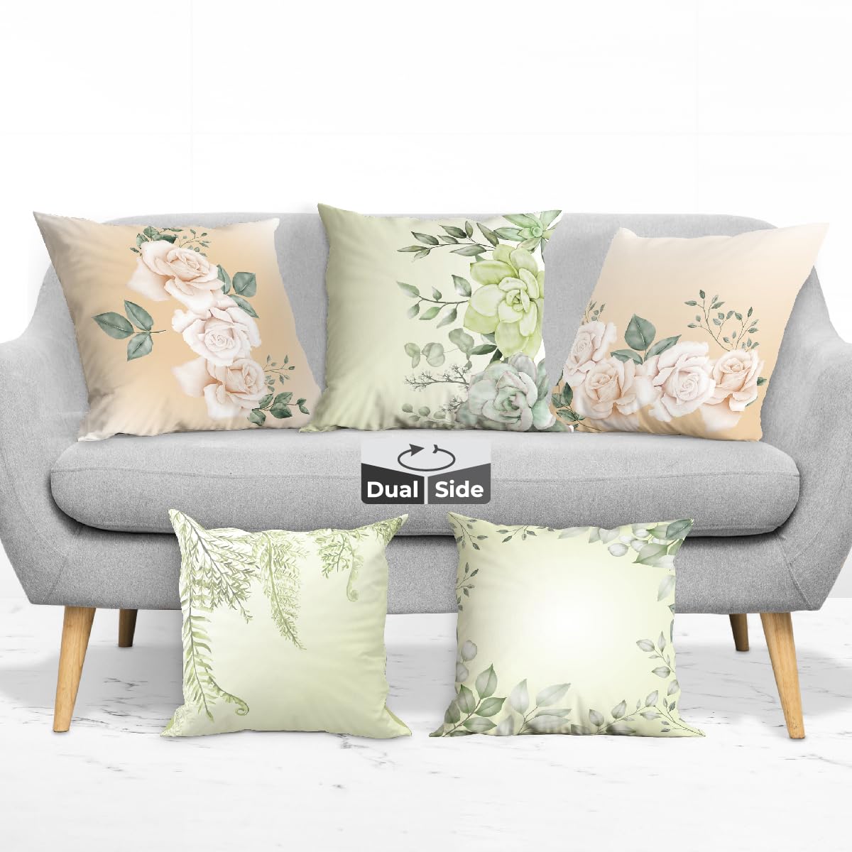 Brizberry® Designer Decorative Premium Polycotton Throw Pillow Cushion Covers, Double Side Printing, Set of 5 (16 inch x 16 inch) (Design 48) (B0CK8LRN1B) Amazon Price History, Amazon Price Tracker