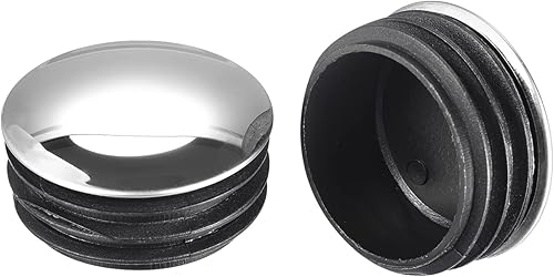 HARFINGTON Tapa de extremo de poste 10 tapas de poste de cerca cubierta de tubo de acero redondo para barra de barandilla 1969 x 1890 x 0945in