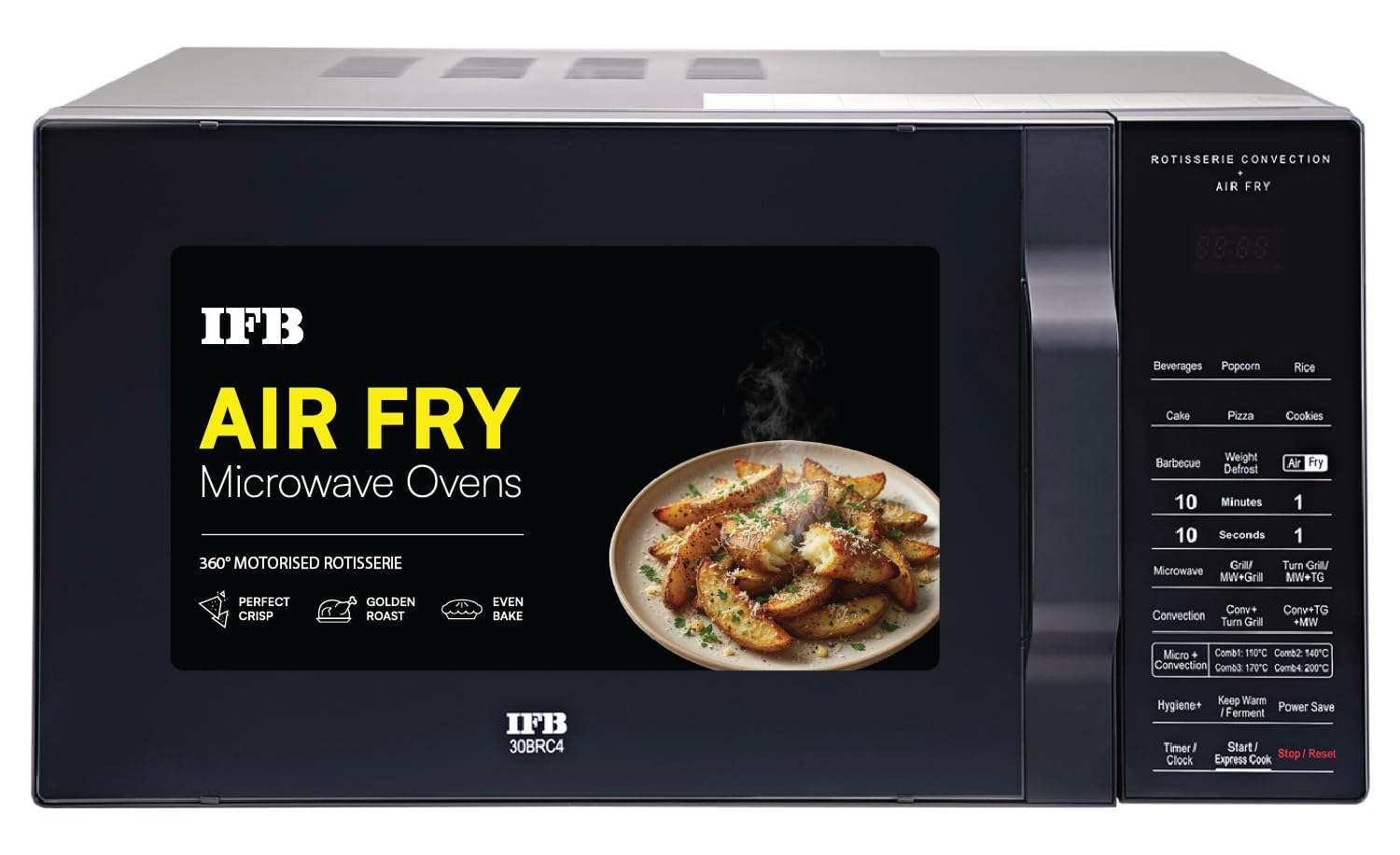 IFB 30L Convection Microwave Oven with 360 Degree Motorized Rotisserie 101 Auto Cook Menus (30BRC2, Black, Auto Defrost, Grill Mode, Combi-Cook Modes, 10 Power Levels) — Amazon image 13