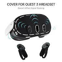 Vista 5 de Silicone Cover Set Compatible with Meta Quest 3 Accessories, Quest 3 Silicone Face Cover, VR Shell Cover,Quest 3 Touch Controller Grips