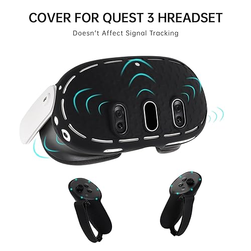 Miniatura 5 de Silicone Cover Set Compatible with Meta Quest 3 Accessories, Quest 3 Silicone Face Cover, VR Shell Cover,Quest 3 Touch Controller Grips