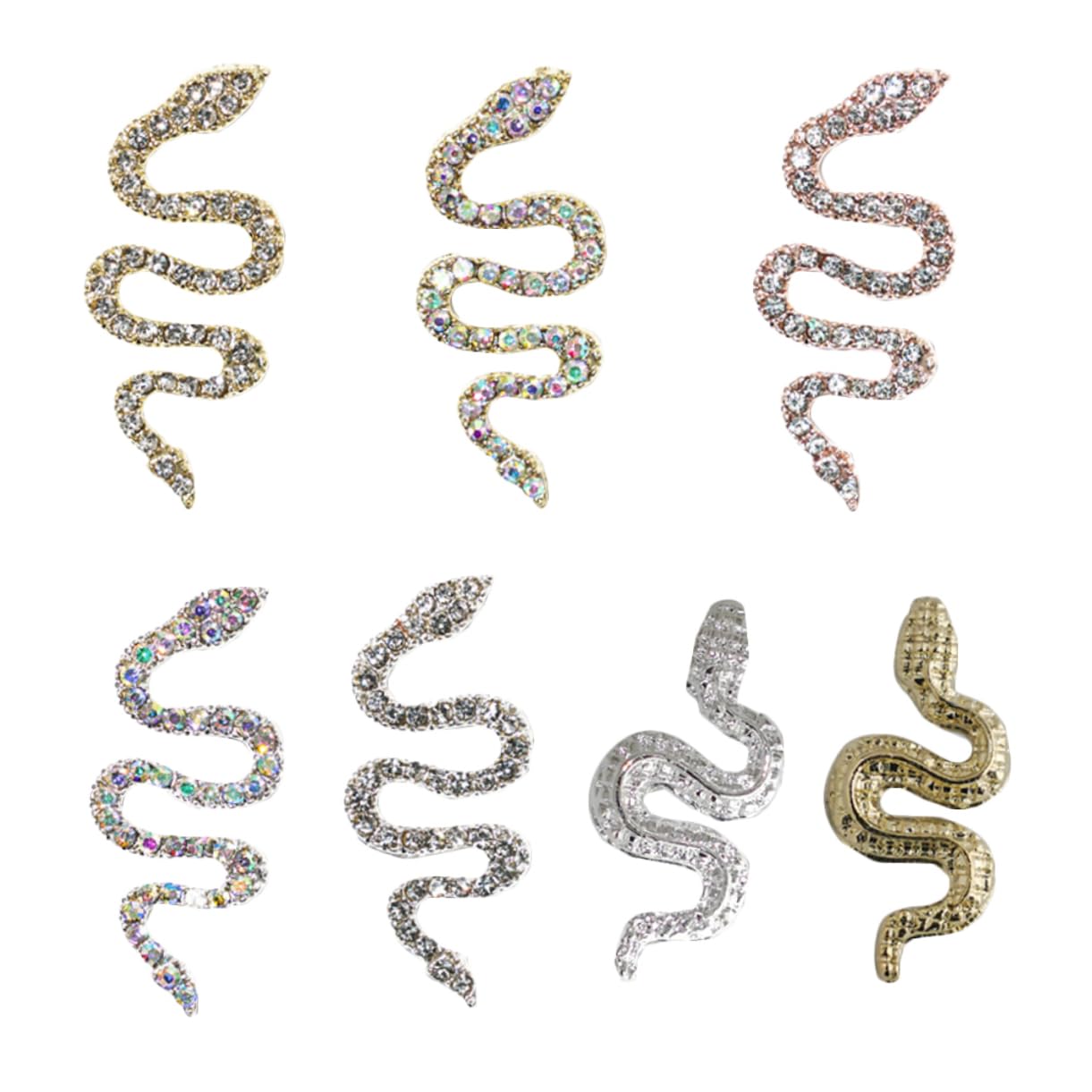 Mikinona Unique 3D Nail Charms Snake Design Manicure Decorations Stylish Nail Art Set