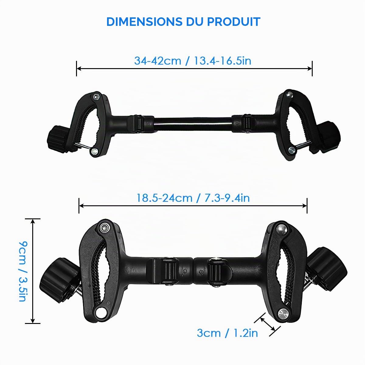Lot De 3 Connecteurs Pour Poussette,Connecteurs Universels Pour Poussette De BéBé Avec Crochet à LibéRation Rapide,Accessoires De Connecteur De Poussette Pram Twins Coupler Bush Poussette