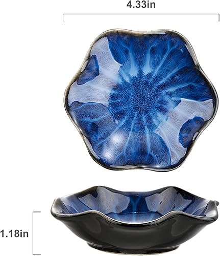 Miniatura 2 de VanEnjoy Soporte de cuchara de cerámica, platos pequeños y multifuncionales, estilo vintage, juego de 5 cucharas de café