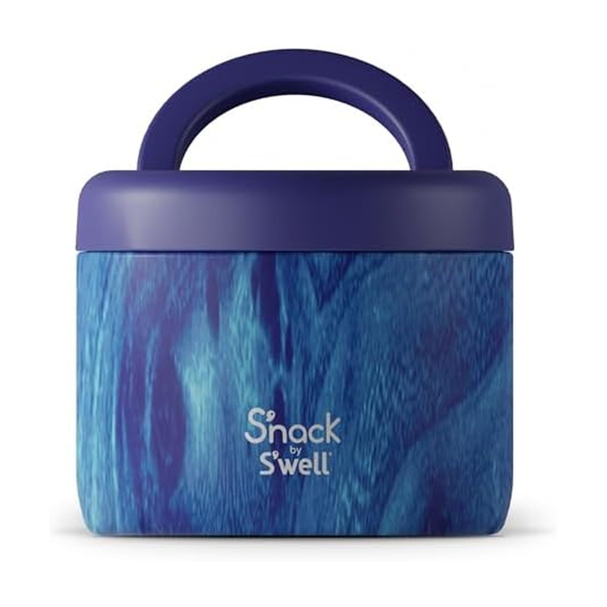 S'nack by S'well Stainless Steel Food Container, 24 Oz, Azure Forest, Double-Layered Insulated Bowls, BPA-Free