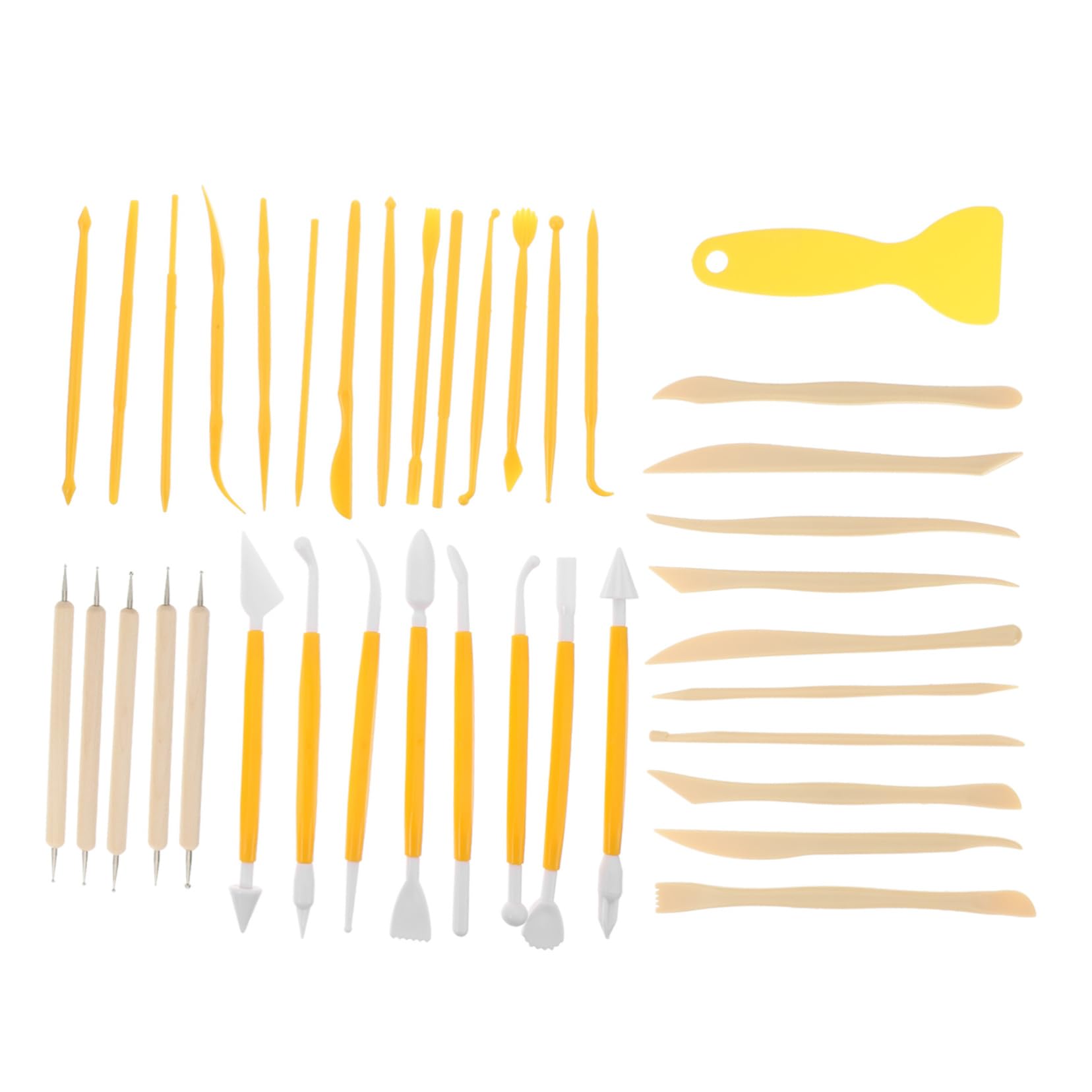 DIYEAH Clay Carving Scraping Tools Smooth Handle for Firm Grip DIY Pottery Sculpting