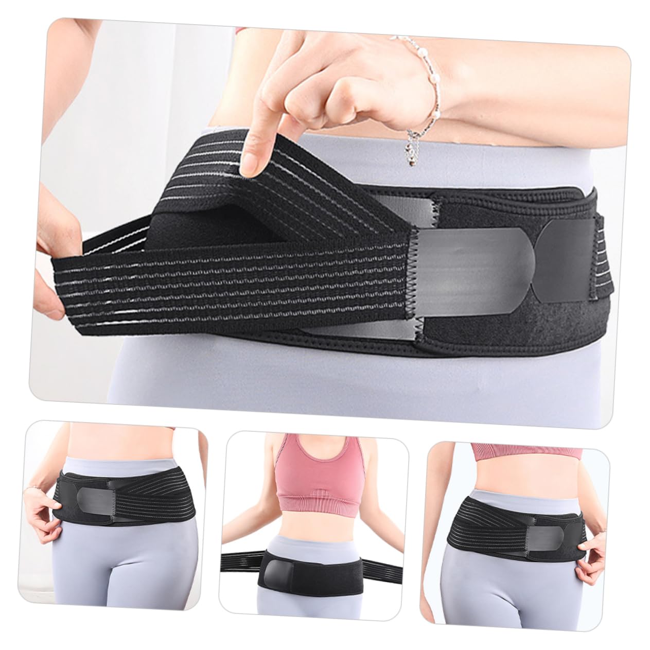 minkissy Waist Protectors for Women Tummy Control Girdle Multi-function Waist Brace for Sports Breathable Adjustable Sports Belt