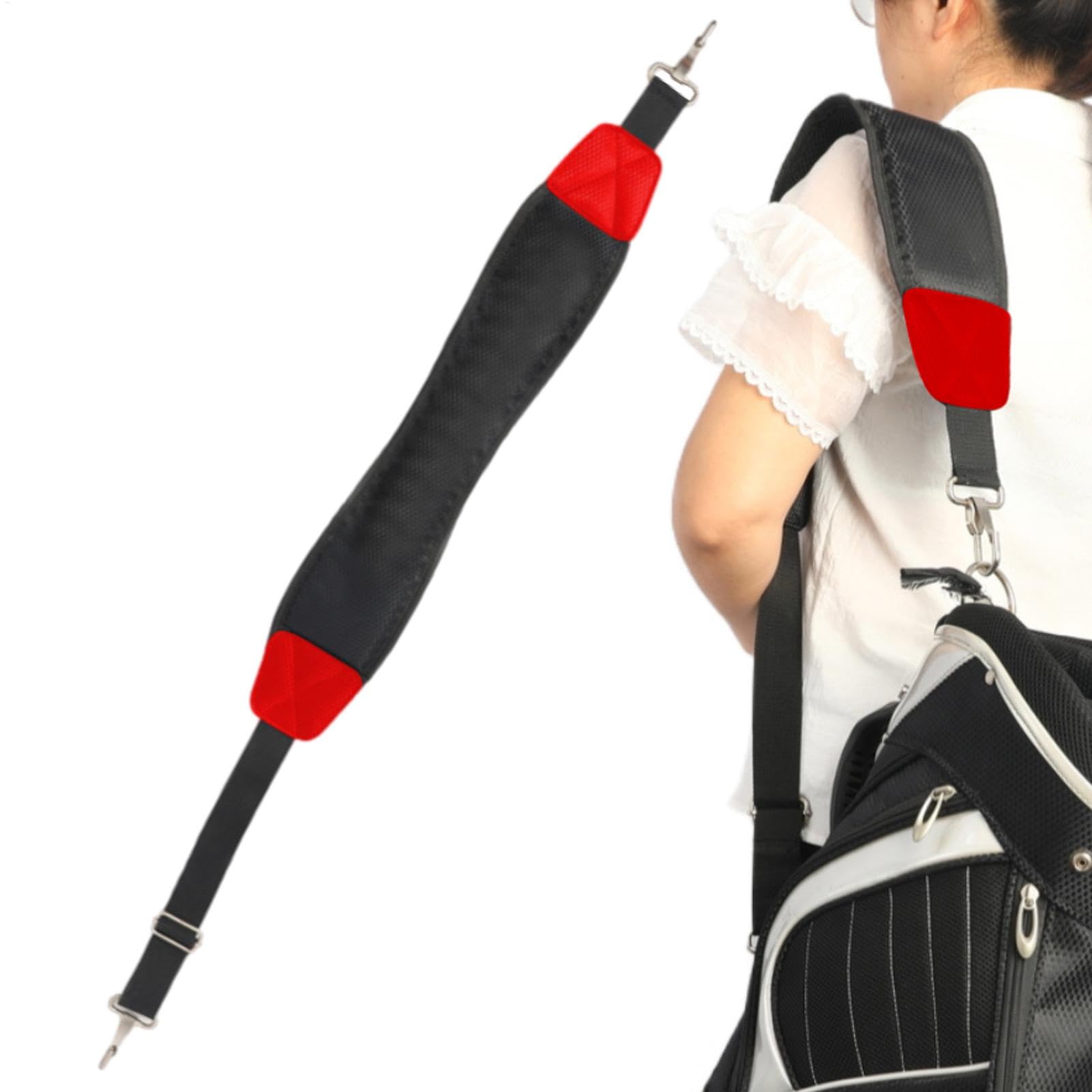 Golf Bag Shoulder Strap Replacement | Adjustable Golf Bag Straps,Single Padded Adjustable Straps, Single Padded Shoulder Strap, Non-slip Golf Bag Carry Strap for Golf Bag