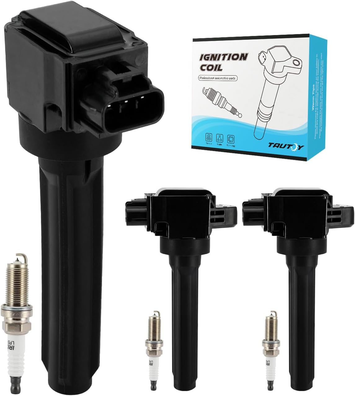 TAUTOY Set of 3 UF815 Ignition Coil Pack & Spark Plugs (1.2L ONLY) For Mitsubishi Mirage 2014 2015 2016 2017 2018, Mirage G4 2017 2018,#1832A057 49121 C926 C-926 UF-815