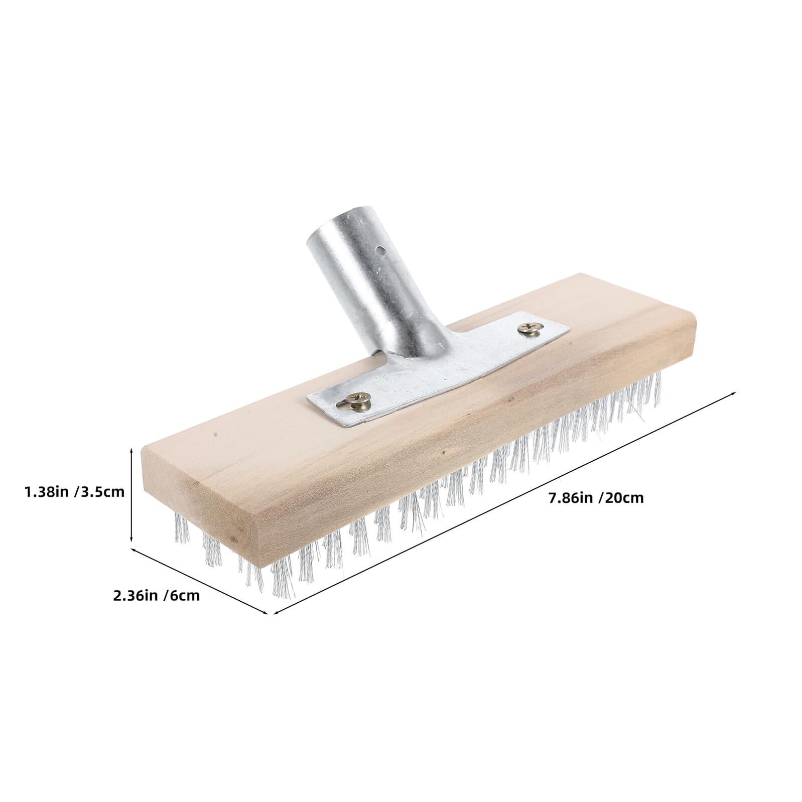 Uonlytech 2pièces Brosse De Nettoyage Fil Acier Inoxydable pour Sols Extérieurs Et Ponts De Bateaux Lot de Têtes De Brosse Métallique Robuste pour Enlever Les Taches sur Béton Et Surfaces Ex