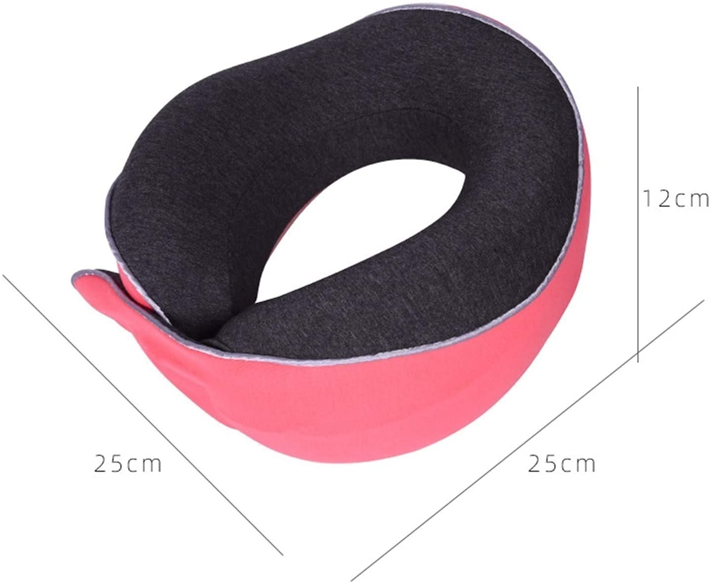 Reisekissen Memory Foam Head Neck Stützkissen, Reisenhals Kissen, Nackenstütze Kissen U förmig Tragbare Reisekissen for Kinder Erwachsene Flugzeugauto-Zugbüro (Color : Pink)