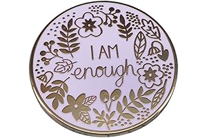 Round Enamel 'I'm Enough' Badge Mental Health Awareness Badge