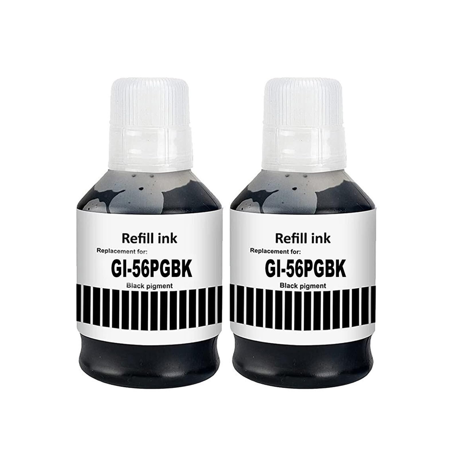SHUOLEI GI-56 GI56 Tinte Kompatibel mit Canon MAXIFY Tintenpatrone GI-56 GI56 Multipack kompatibel für MAXIFY GX7050 GX6050 GX5050 GX4050 GX3050 (2-Pack, 2 x schwarz)