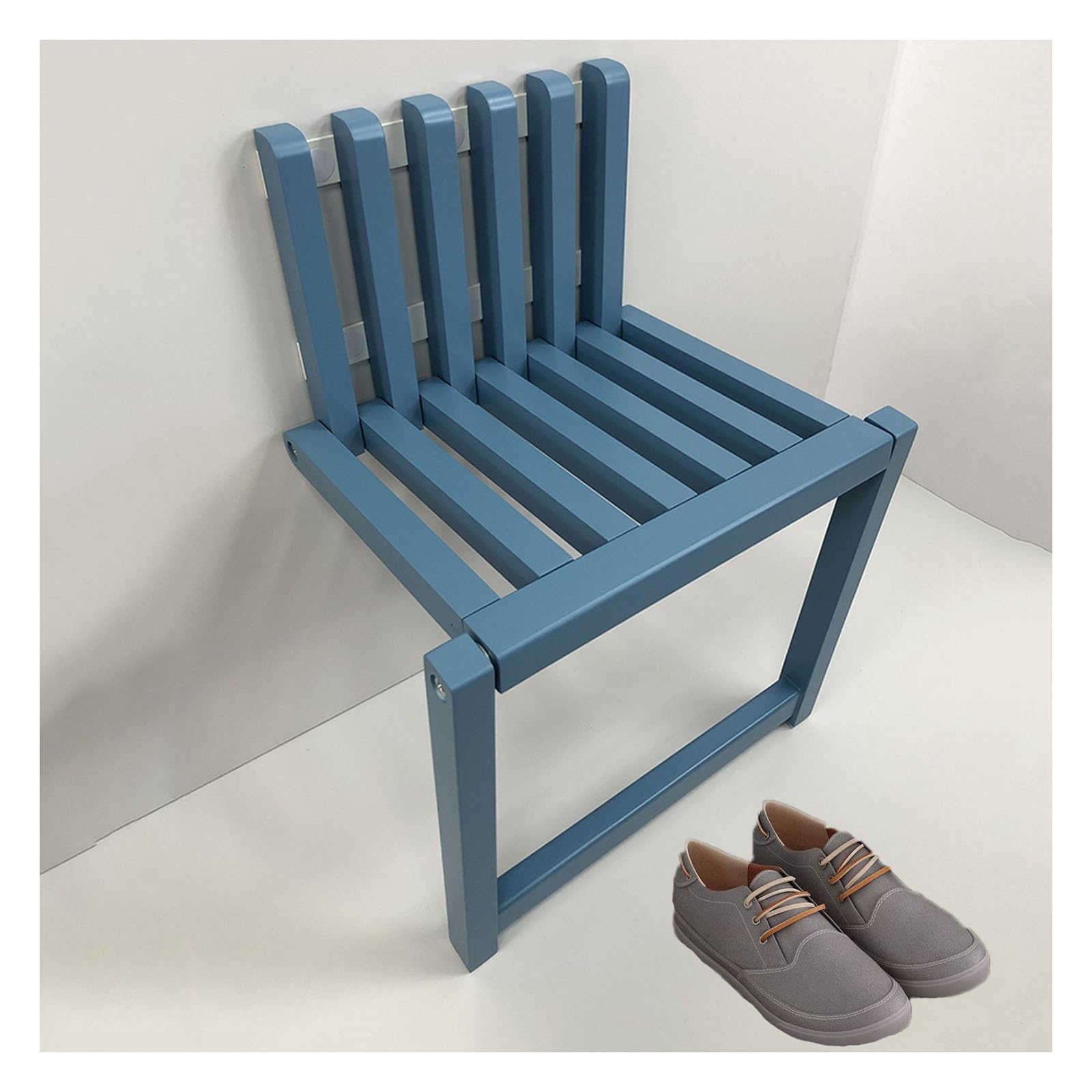 Sedia Pieghevole da Parete da 35/42 Centimetri Sgabello Pieghevole Sottile Invisibile in Legno da 4 Centimetri Sgabello Pieghevole Silenzioso for Cambio Scarpe A 90° Sgabello Più Largo Finitura Laccat