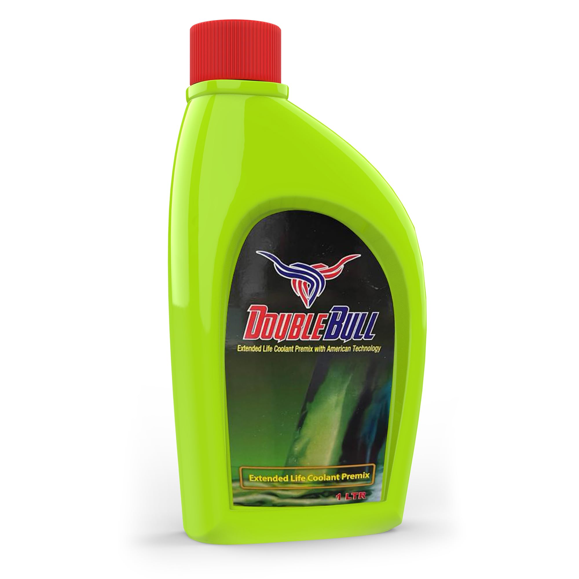 Double Bull Premium Engine Coolant - Overheat Protection Extended Life Coolant, High Heat Resistance, Anti-Freeze for GCC Cars, Ideal for Routine Maintenance and Long Road Trips (Green)