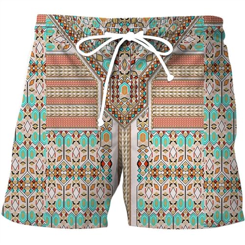 Men‘s Summer 3D Digital Printed Beach Pants Loose Casual Drawstring Shorts for Clothes Quick-dry Cool Ice Trunks4