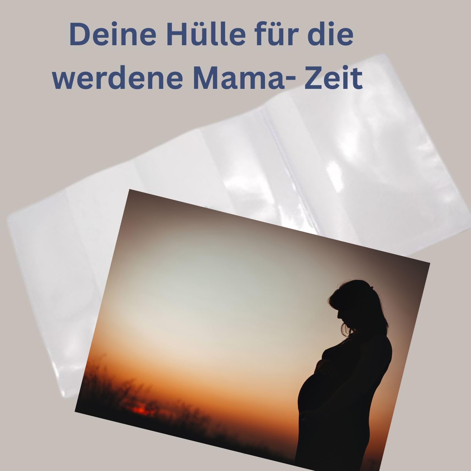 Mutterpasshülle transparent, PVC, für Deutschland (25 Stück) | Schutzhülle für den deutschen Mutterpass MKP, Weichfolie mit Extrafach, ideal für werdende Mamas