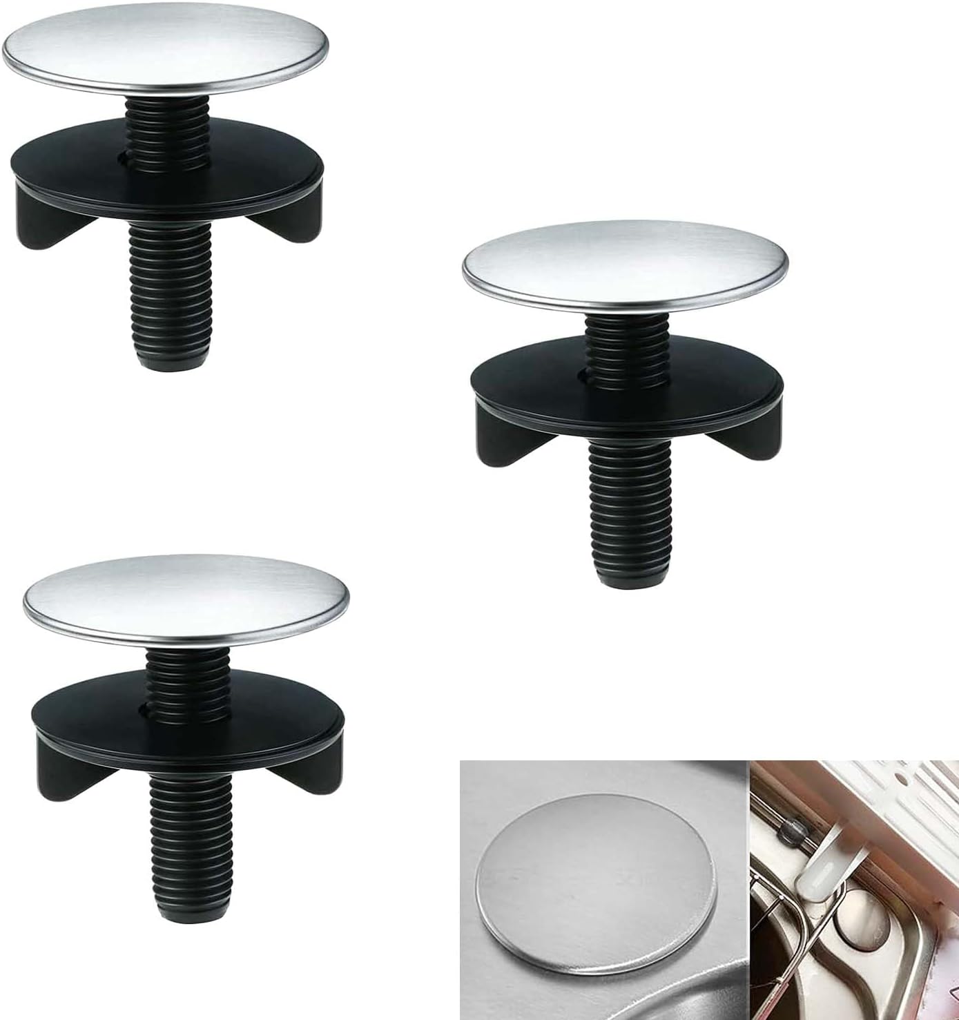 Xiboya textile 2 Pieces 2" Kitchen Sink Hole Cover Faucet