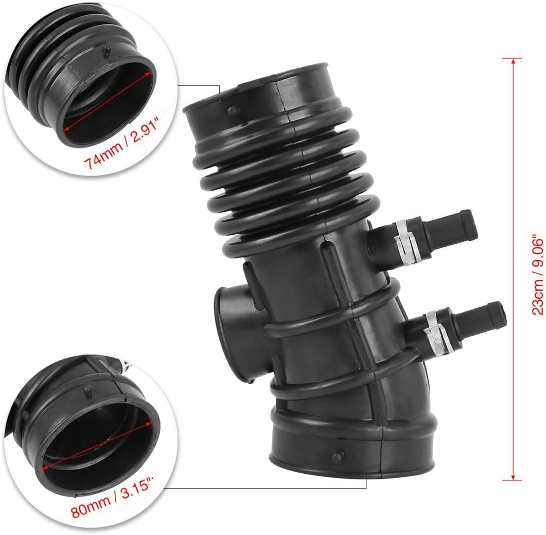 Unifizz Engine Air Intake Hose Compatible with 1999-2004 Nissan Frontier and 2000-2004 Nissan Xterra V6 3.3L- Intake Filter Tube Replaces # 16578-4S100 - Air Intake Duct Tube Boot
