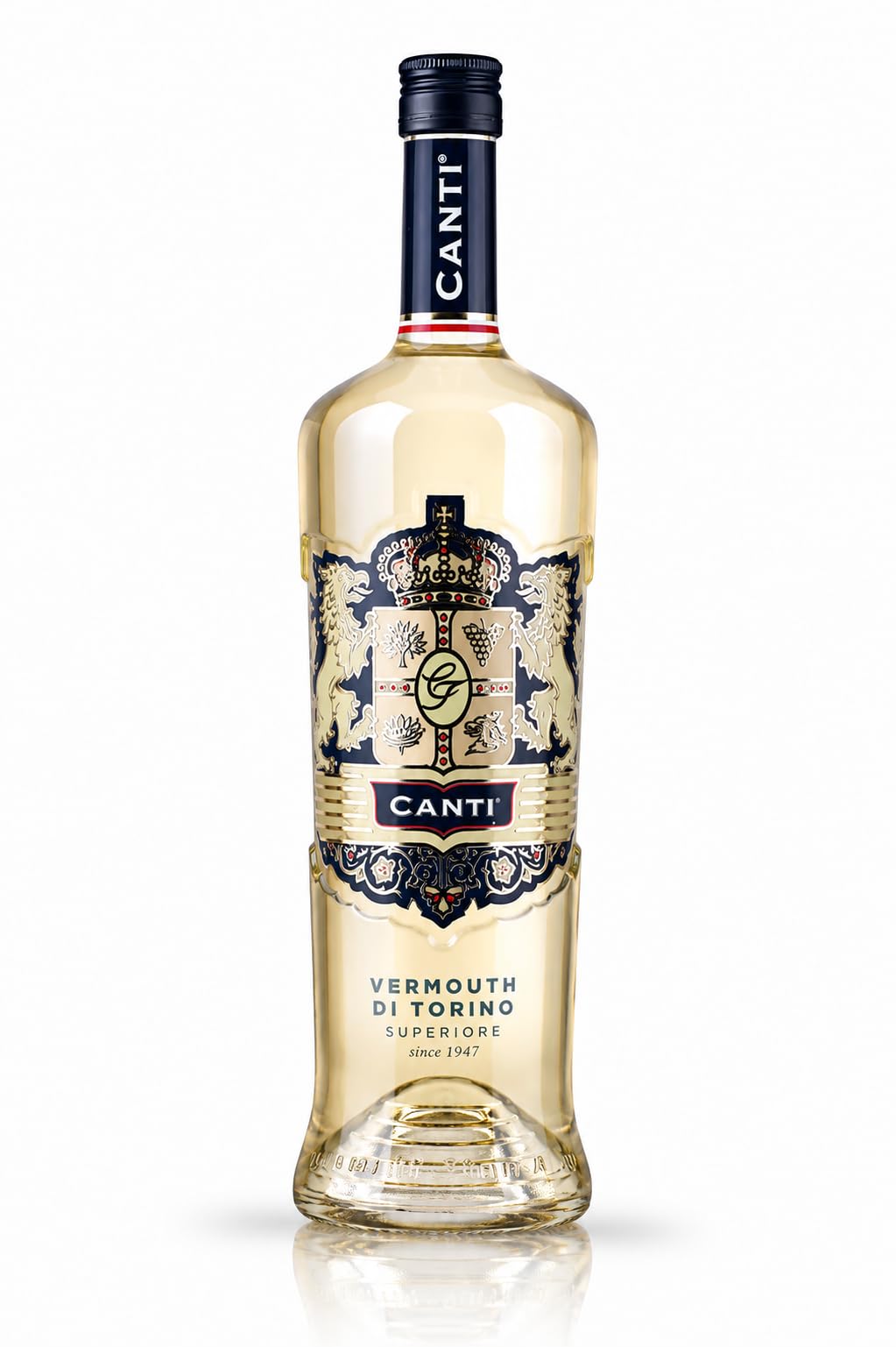 Canti - Vermouth Blanc Supérieur de Turin, Aperitif aux Notes Agrumées, Notes d'Épices, Fleurs et Absinthe Romaine, 1x1L 135