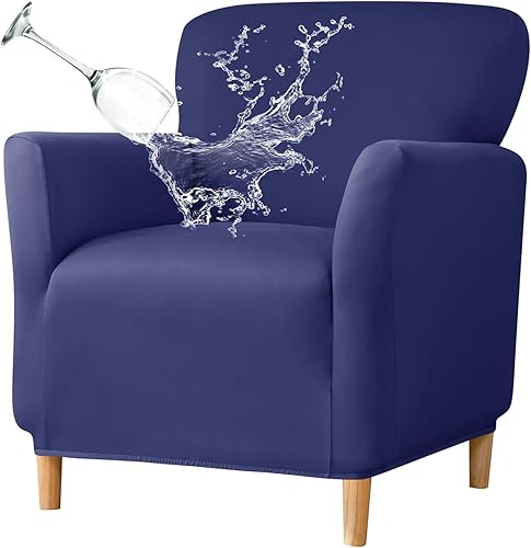 GOSTADY Fundas para sillón de banquete, impermeables, con brazos, 1 pieza, elásticas para silla de estar, antideslizante, suave, protector de