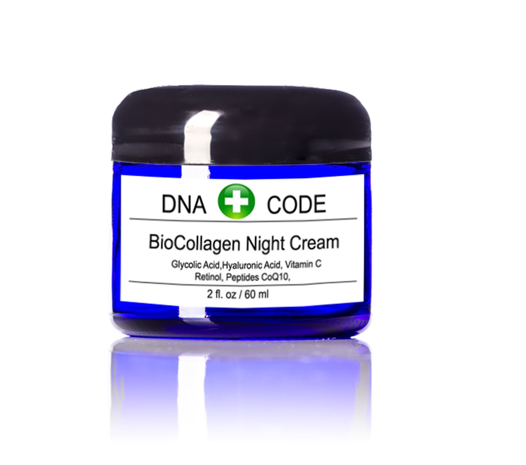 BioCollagen Night Cream w/Vit. C, Pure Hyalurinic Acid Glycolic Acid