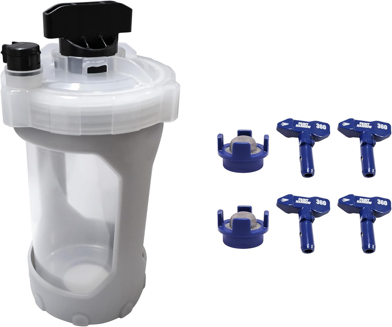17P552 42oz Paint Bucket with 18F520 Spray Tip Kit Wide/Narrow Spray Kit
