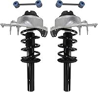 Vista 65 de Detroit Axle - Kit de puntales delanteros para Volvo C30 C70 S40 V50, 2 puntales muelle helicoidal 2 estabilizador, barra estabilizadora, enlaces