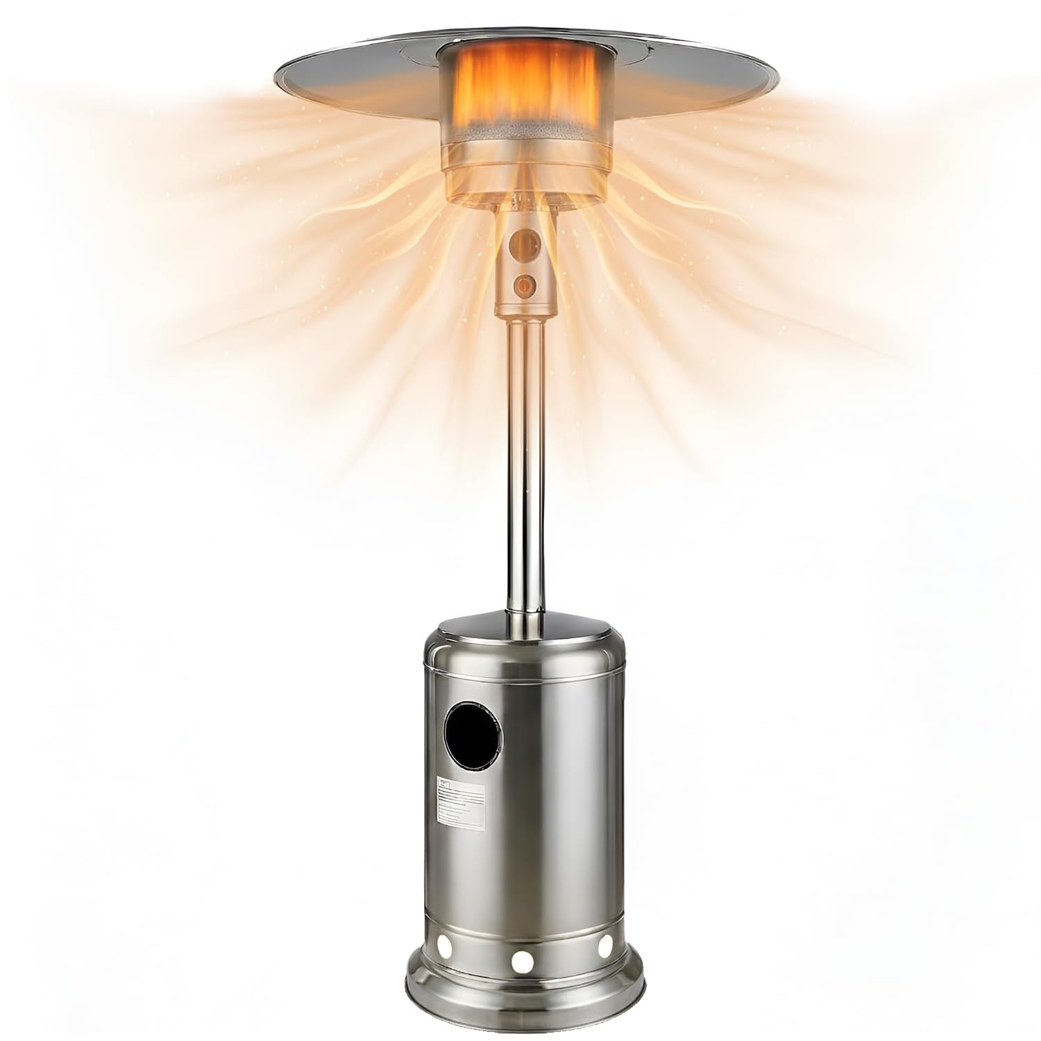 Gigawatts Electric Patio Heater Imported LPG Gas with Stainless Steel 7.5 Feet Indoor & Outdoor Use for Home Balcony Garden Rooftops Office Study Room (Pack of 1, Silver)