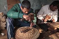 Vista 5 de Himalayan Craft Ganesh - Escultura antigua de madera para pared, diseño de Dios de la suerte, cabeza de elefante para colgar en la pared decorativa