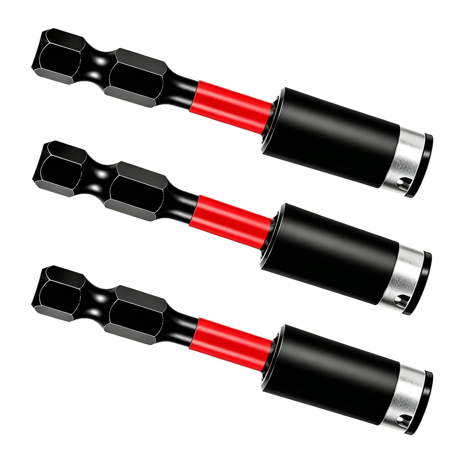 Impact Magnetic Bit Holder 1/4" Hex Shank Quick-Change (3 in-3pcs)
