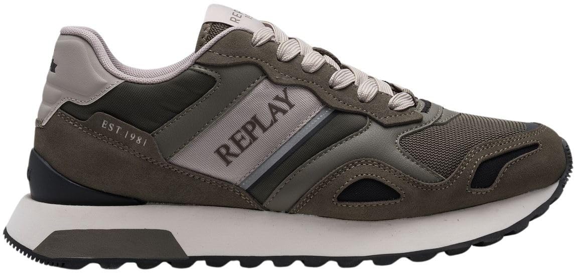 Replay Men's GMSG6 Trainers, 039 MIL Green, 40 EU, 039 Mil Green, 8 UK
