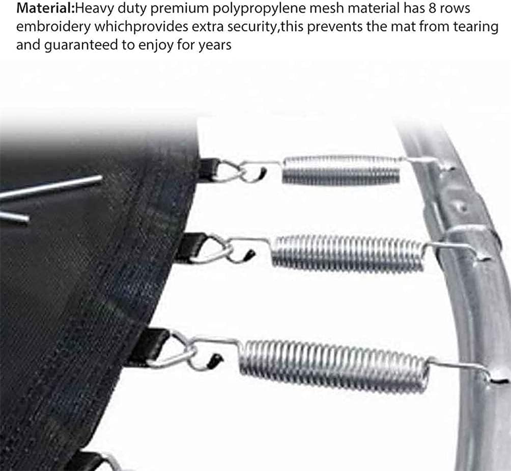 CIRONI Trampoline Jumping Cloth,Trampoline Mat Replacement, Fits 8ft 10ft 12ft Frame, with 48 or 64 or 72 V-Rings Fits 5.5 Inch Spring