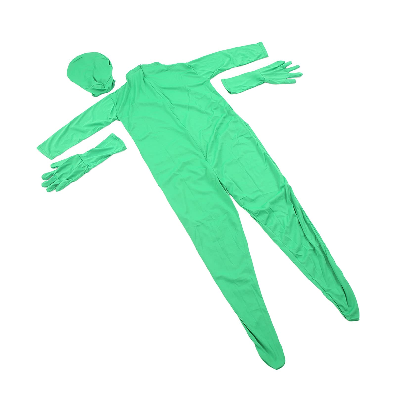 Sxhlseller Tuta Intera Verde, Tuta con Schermo Smart Designs, Tuta Intera in Seta di Latte con Design Diviso per Film Fotografici(180cm / 70.87in)