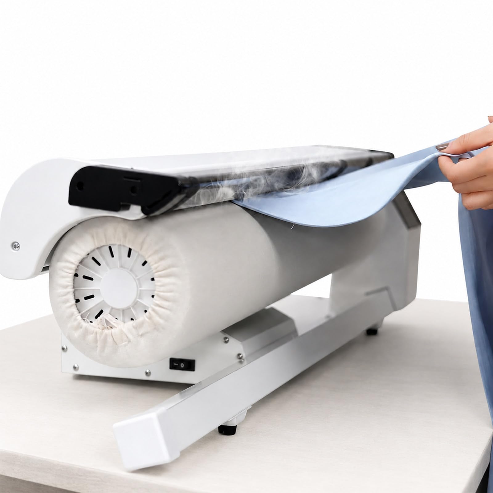 Macchina da Stiro a Rullo Professionale, Vapore 70 g/min e Serbatoio da 2 L | Rullo Bidirezionale da 90 cm e Controllo a Pedale per Hotel, Lavanderie a Secco e Sartorie durante Lavori Ripetuti