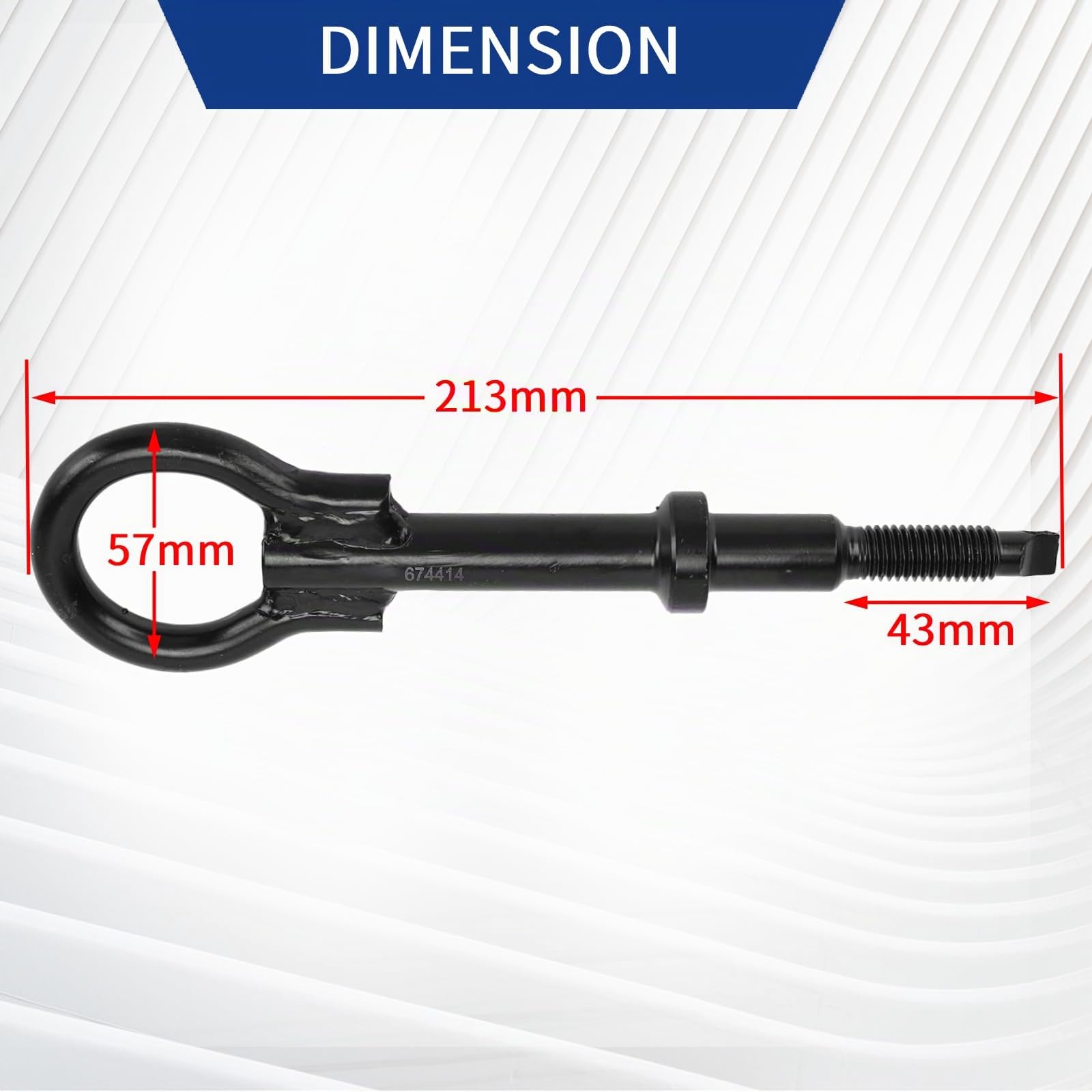 Anneau de remorquage 674414 - en Alliage d'acier - pour Citroën C2 C3 C4 C5 C8 Dispatch Jumpy Saxo
