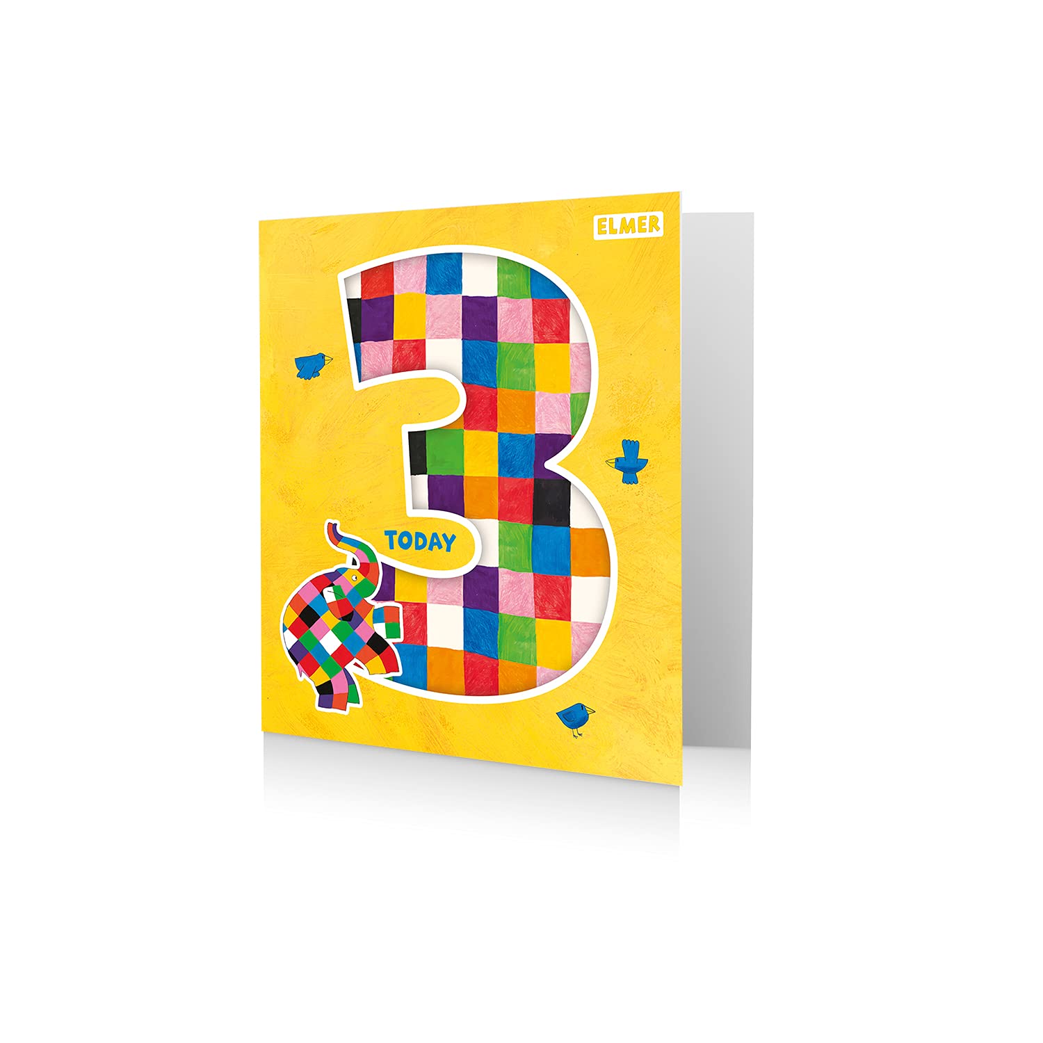 Elmer The Patchwork Elephant Birthday Card