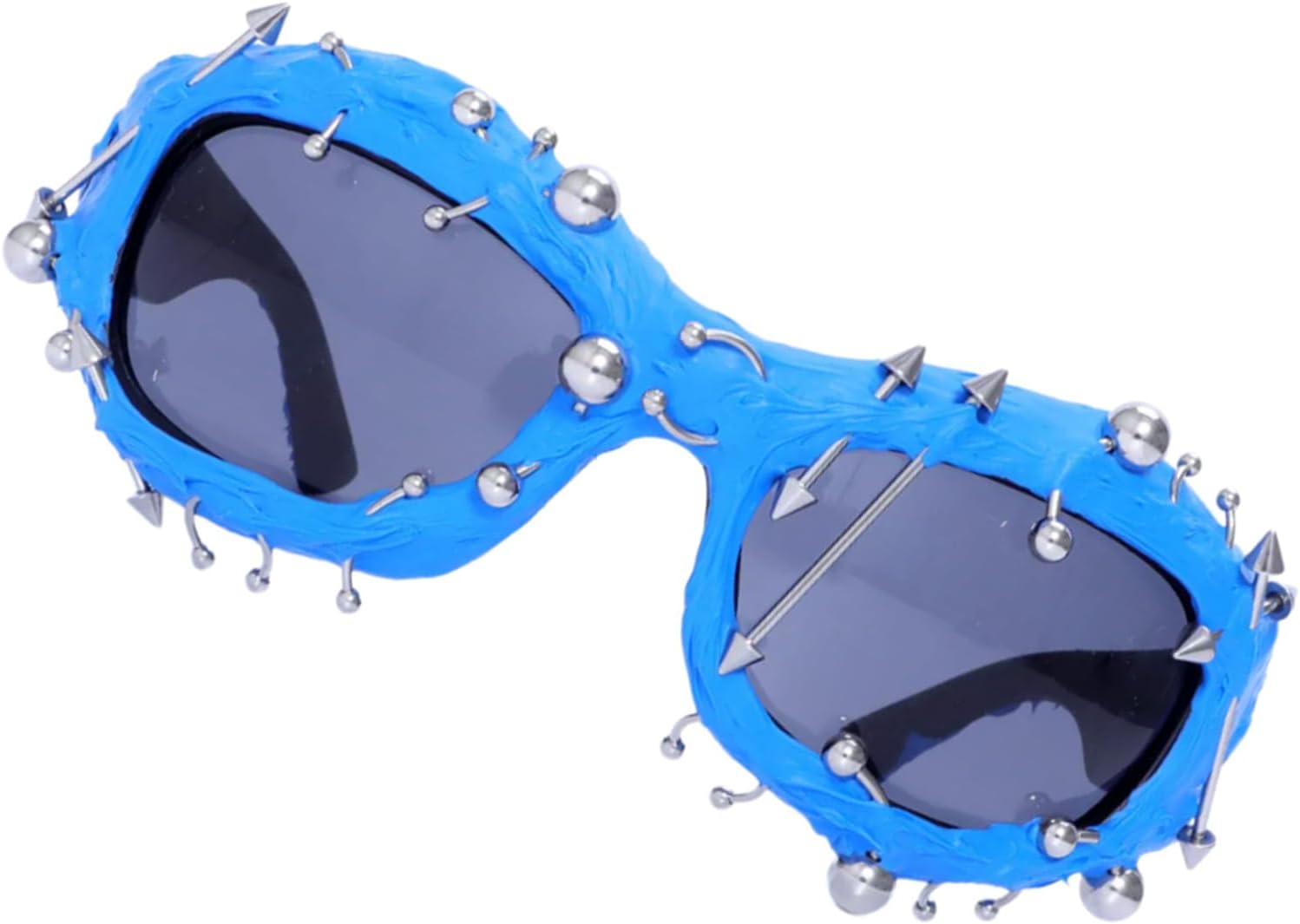 Novelty Rivet Frame Sun Glasses UV380 Protective Eyeglasses for Fashion Women Men All Matching Punk NightClub Eyewears Punk Sun Glasses