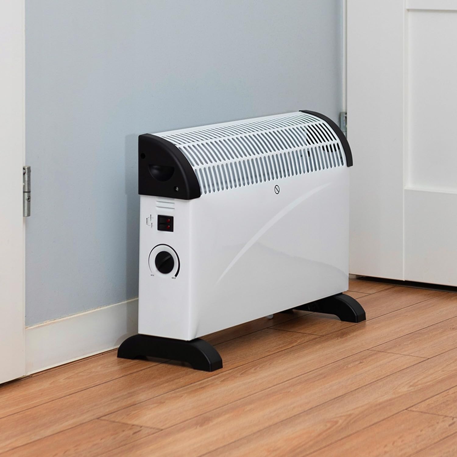 Avilia Termoconvettore Elettrico Silenzioso 2000W - Stufa Elettrica con Piedini Antiscivolo - 3 Impostazioni di Riscaldamento - Protezione Antisurriscaldamento - Ideale per Ambienti Grandi BIANCO