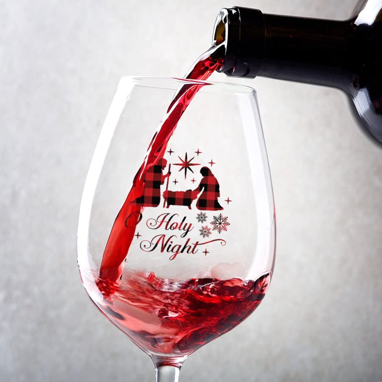 Verres à vin rouge 325 ml O Holy Night : cadeau anniversaire de mariage