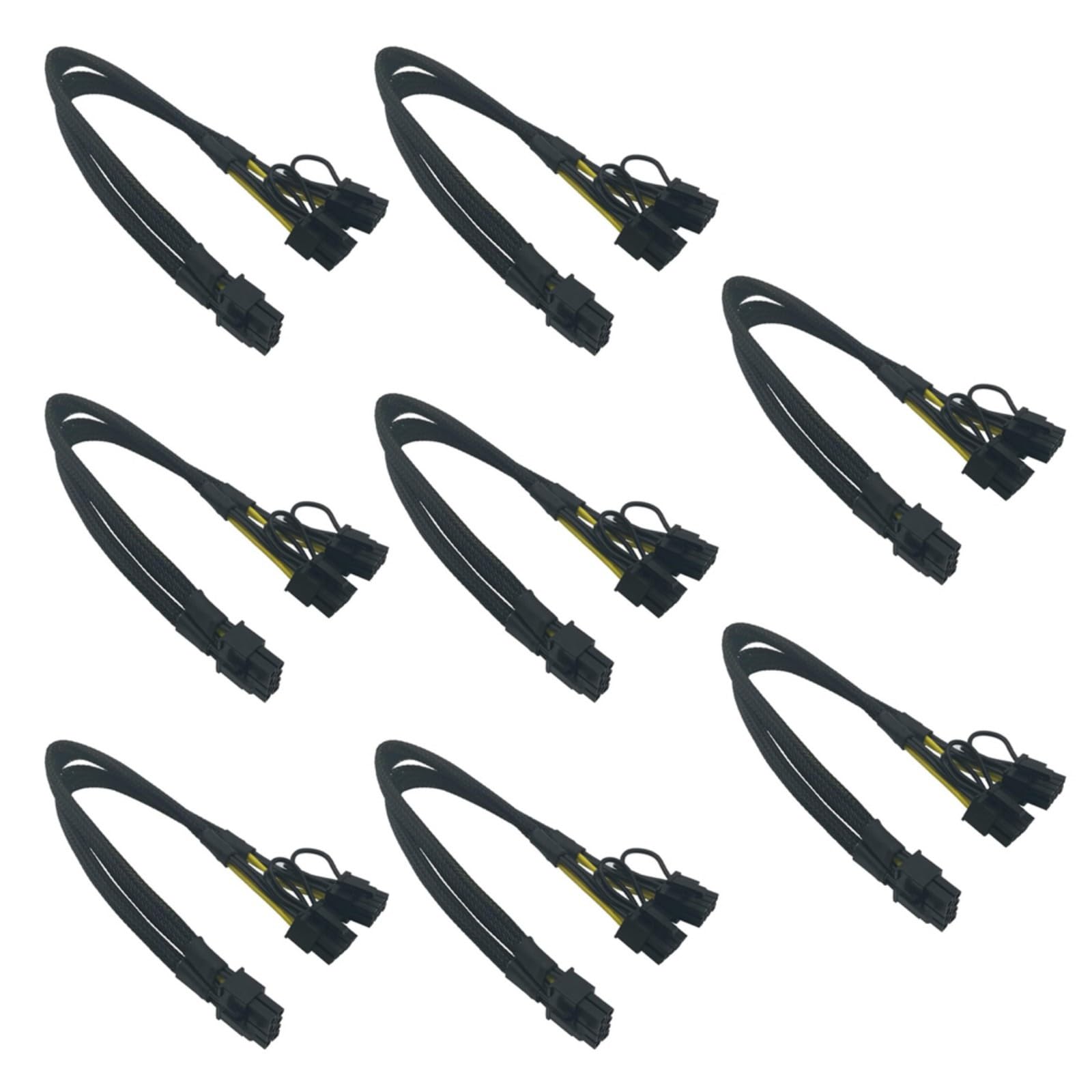 Cavi alimentazione adattatore da 8 pin a 8 pin da 40 cm a due schede grafiche PCIe (6 + 2) Adattatore alimentazione PCIExpress Cavo della scheda grafica GPU