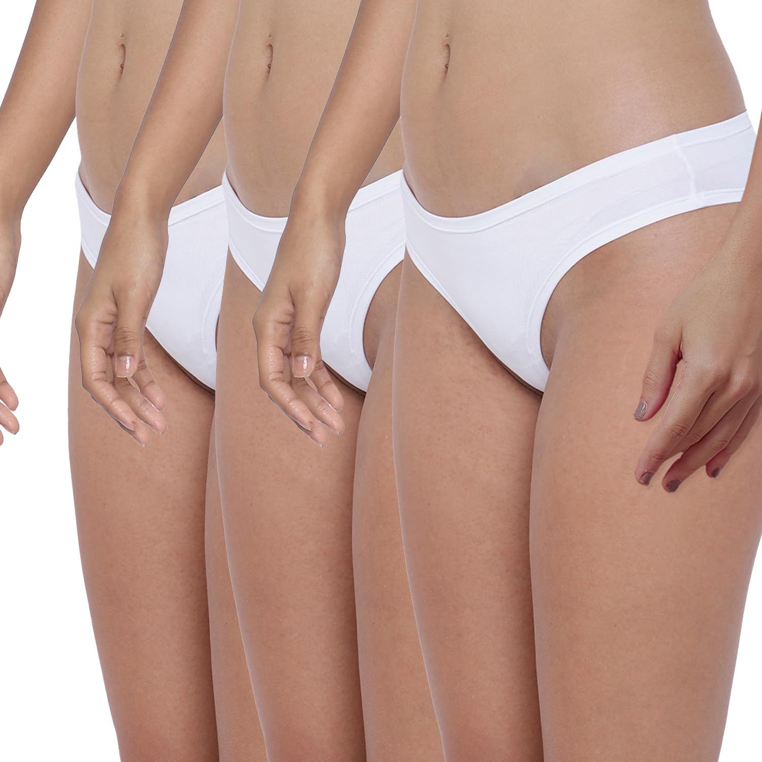 la intimo BASIICS Amor Love Antimicrobial Semi Seamless Bikini Brief Panty for Women (Pack of 3)-picture-40